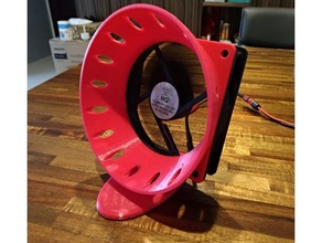 air amplificateur de 120 mm ventilateur pc l'électronique 120mm 12cm refroidissement bureau fan conduits ventilation 3d print model - Mito3D