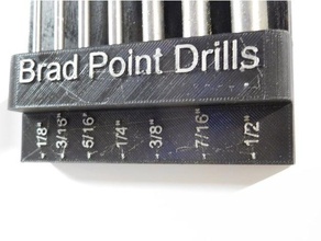brad point drill stand tool holders & boxes 3d print model - Mito3D