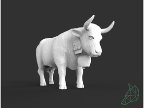 mucca animali Modello 3d Modellazione La stampa additivo mfg in miniatura statuetta 3d print model - Mito3D