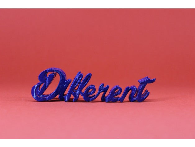 testo flip pensare diverso art diversi signor stampante di 3D print model - Mito3D