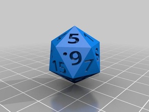 20 sided die 3d printing boardgame boardgames dice dungeons dragons magic gathering mtg 3d print model - Mito3D