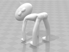 peco cat 04 animals 3d animal figure 3d print model - Mito3D