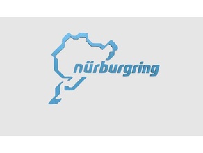 n 24 saat logo rburgring 3d baskı nordschleife yarış sim racer 3d print model - Mito3D