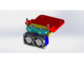 tevo tarantula dual e3d v6 x carriage suspension 3d printer parts extrusion 3d print model - Mito3D