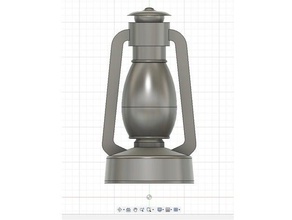 lámpara de aceite La impresión en 3d la luz iluminación el petróleo 3d print model - Mito3D