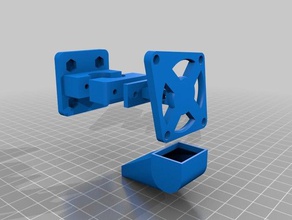 j-head mk5 cooling fan mount prusa style carriages 3d printer parts customized 3d print model - Mito3D