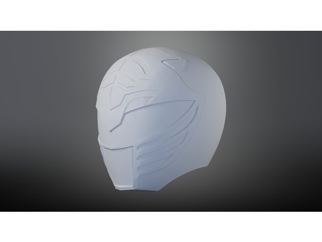 mighty morphin power ranger - beyaz sahne cosplay prop kostüm kask film rangers 3D print model - Mito3D