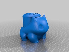 bulbasaur pencil holder toys & games 3d print model - Mito3D