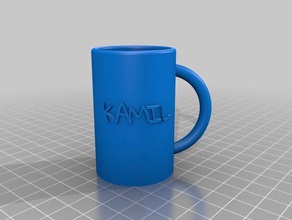 mon paramétrique personnalisé mug étiquette - changable polices cuisine et salle à manger 3d print model - Mito3D