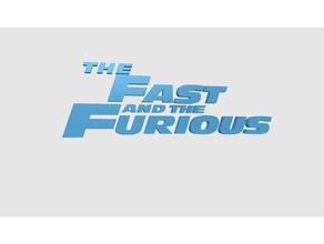fast furious L'impression 3d film logo 3d print model - Mito3D