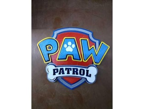 paw patrol badges - chase ciel everest rocky marshall les signes et logos un incendie amusant enfants logo 3d print model - Mito3D