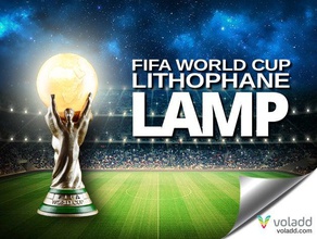 fifa coupe du monde lithophane de la lampe art décor décoration bureau football maison à led lumière l'éclairage lithopane prix worldcup 3d print model - Mito3D