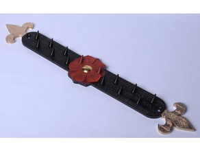 colar de gancho A impressão 3d cadeia cabide arrumado montado na parede 3d print model - Mito3D