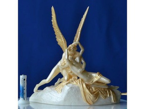 psyche wieder belebt Skulpturen antonio canova Kunst Charakter Kuss louvre Liebe der Miniatur scan Skulptur statue 3d print model - Mito3D