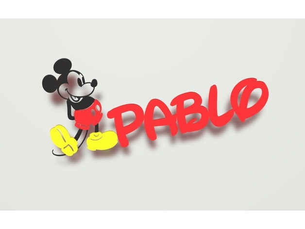 pablo placca porte arredamento 3D print model - Mito3D