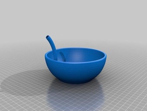 paglia ciotola cucina & sala da pranzo ciotole di cereali cereal bowl cibo 3d print model - Mito3D