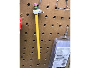 peg board pencil clip tool holders & boxes 3d print model - Mito3D