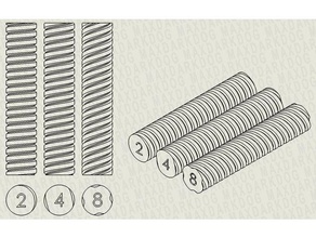 Leitspindel Beispiel differenziert führen 2 4 8mm 3d-Drucker Teile acme acme-Gewindespindel Schraube 3d print model - Mito3D