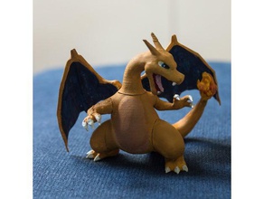 charizard creatures dragon fire lizard pokemon starter 3d print model - Mito3D
