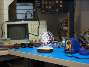 kenar aydınlatmalı akrilik ödül işaretler ve logolar lazer kesim Millet makinesi nom kupa 3d print model - Mito3D