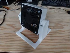 desk fan household 120mm 3d print model - Mito3D