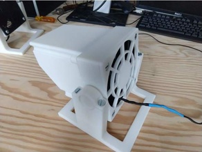 desktop air filter fume extractor tools 120mm fan soldering 3d print model - Mito3D