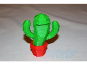 sorrindo cacto - fácil de impressão decoração cactus flor 3d print model - Mito3D