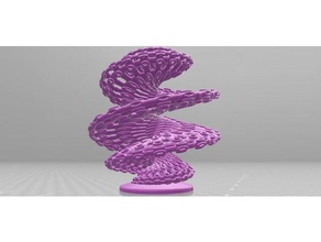 hyperbolichelicoid schwarz lamp - math art dizingof led schwartz 3d print model - Mito3D