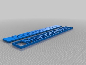 magnum targhetta segni e loghi su misura 3d print model - Mito3D