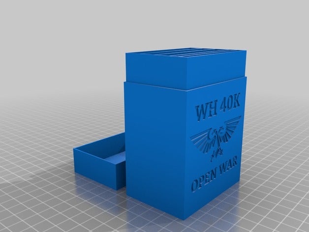 open war card box games customized 3D print model - Mito3D