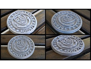 uss conolly badge signs & logos 3d print model - Mito3D