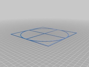 my customized bed center calibration tutorial using parametric crosshairs square 3d printing tests 3d print model - Mito3D