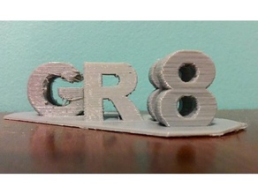 great dad 2 word model art father's day 3d print model - Mito3D