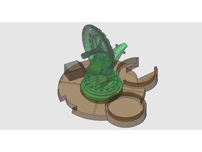 star wars legion laser cannon base plate toy & game accessories isopod miniature terrain turret 3d print model - Mito3D
