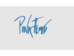 pink floyd A impressão 3d logotipo a música 3d print model - Mito3D