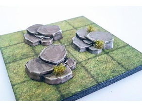 piccola roccia cluster giocattolo & accessori di gioco dnd dungeons dragons rock rpg da tavolo 3d print model - Mito3D