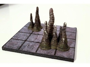 stalagmites toy & game accessories dnd dungeon dungeons dragons rpg stalagamite 3d print model - Mito3D