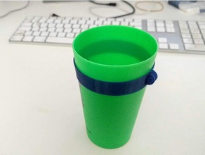 riutilizzabili bicchiere di plastica portachiavi gancio i 3d print model - Mito3D