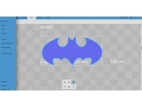 Fledermaus-logo 2d-Kunst 2-d bat Mann silhouette 3d print model - Mito3D