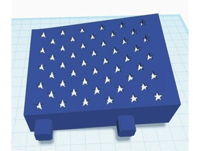 american flag field stars remix signs & logos usa 3d print model - Mito3D