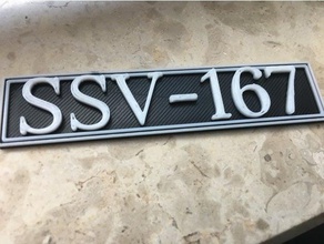 ssv-167 sign automotive 167 glastron ssv 3d print model - Mito3D