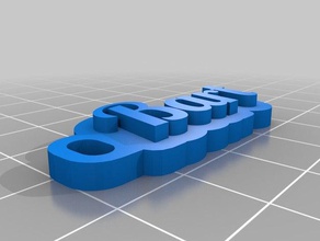 bart keychain signs & logos customized 3d print model - Mito3D