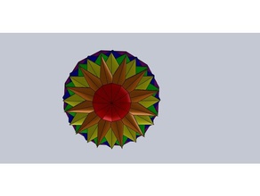fiori matematica arte fiore stella 3d print model - Mito3D
