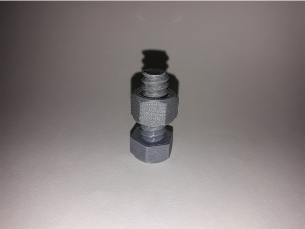 tornillo y tuerca L'impression 3d 3D print model - Mito3D