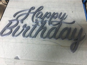 feliz cumpleaños letras La impresión en 3d 3d print model - Mito3D