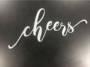 cheers letters 3d printing 3d print model - Mito3D