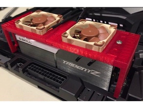 dımm fan monte edin bilgisayar soğutma fanı soğutucu bellek 3d print model - Mito3D