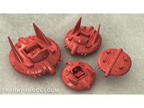 sporty flying saucer vehicles alien spaceship saucers science fiction spacecraft spaceships ufo ufos disc 3d print model - Mito3D