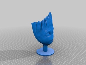 happy face baby groot 3d printing guardiansofthegalaxy marvel regurgitate trite 3d print model - Mito3D