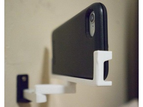 articolato telefono supporto a parete cellulare titolare iphone montato otterbox simmetria muro 3d print model - Mito3D